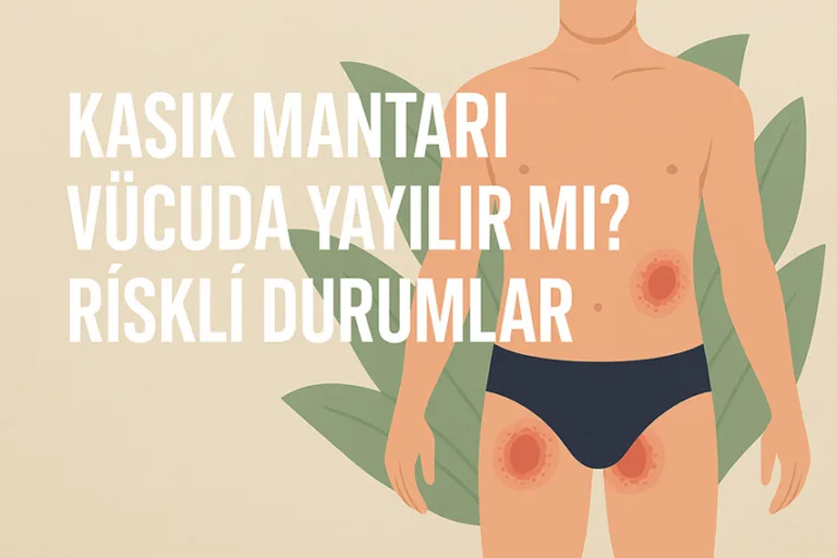 Kasık mantarı vücuda yayılır mı sorusunu anlatan eğitim amaçlı görsel