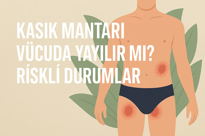 Kasık mantarı vücuda yayılır mı sorusunu anlatan eğitim amaçlı görsel